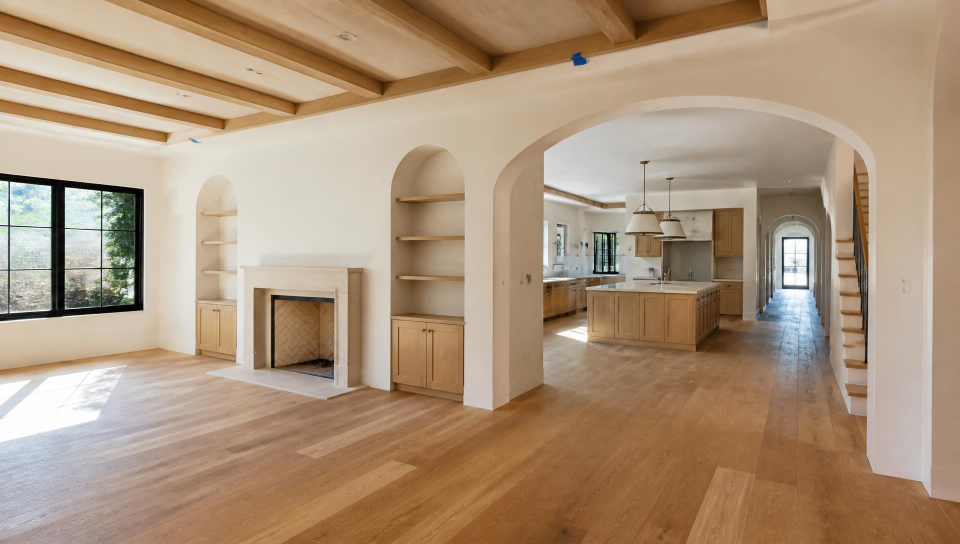 Lichte woonkamer met eiken vloer na een totaalrenovatie door Segers Projects in Sint-Katelijne-Waver
